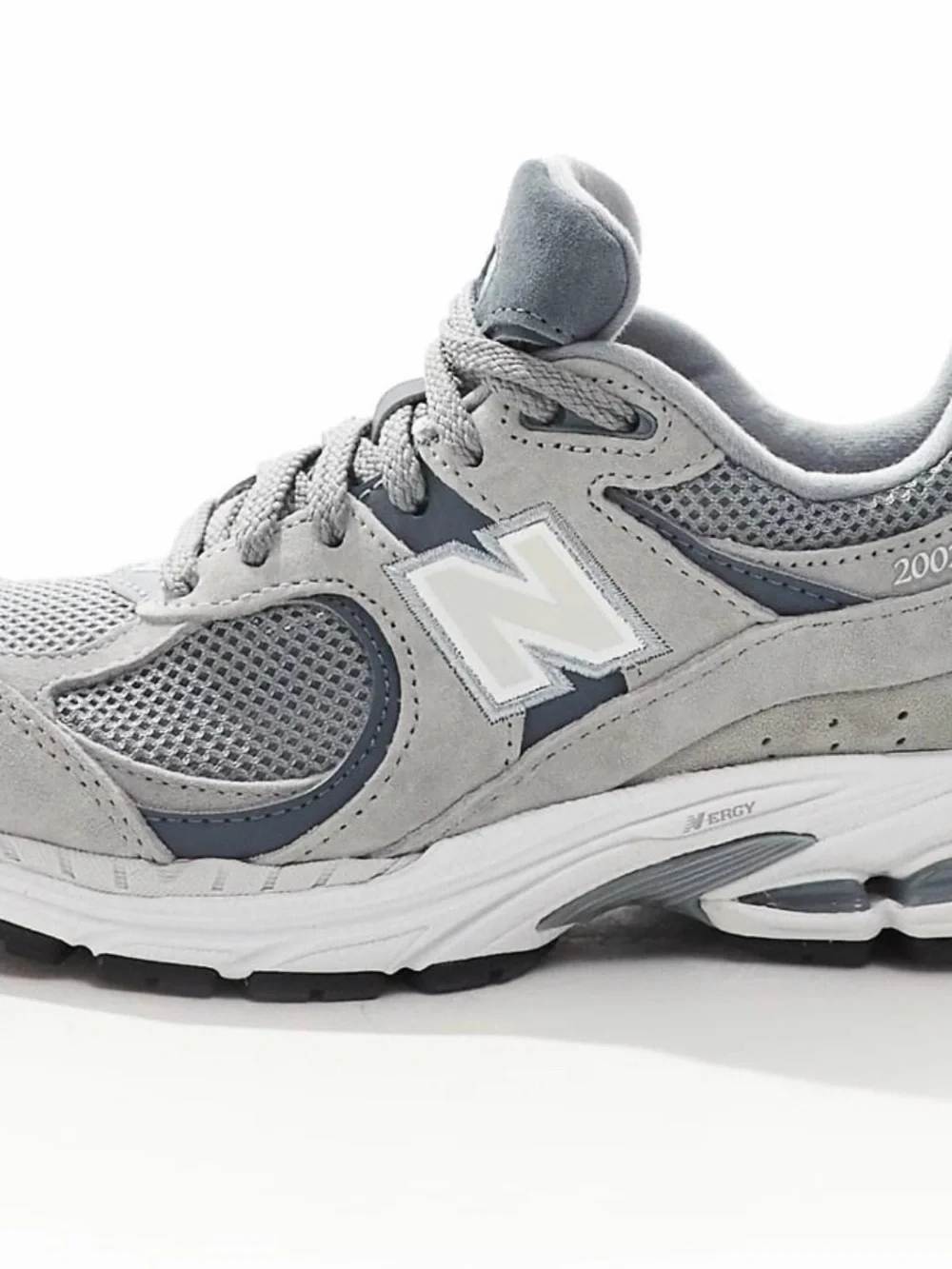 New Balance Women's Light Gray Mesh & Suede Athletic Sneakers